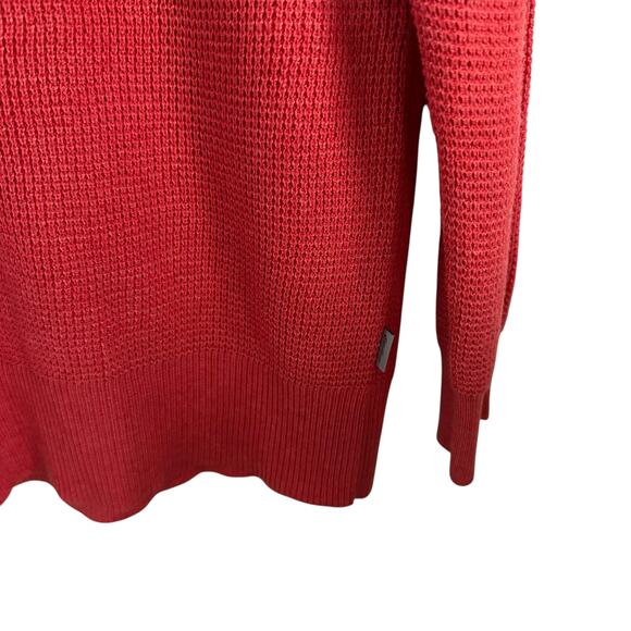 Eddie Bauer Women's Crew Neck Sweater Large Coral Cotton‎ Blend Pullover Top - Picture 4 of 8